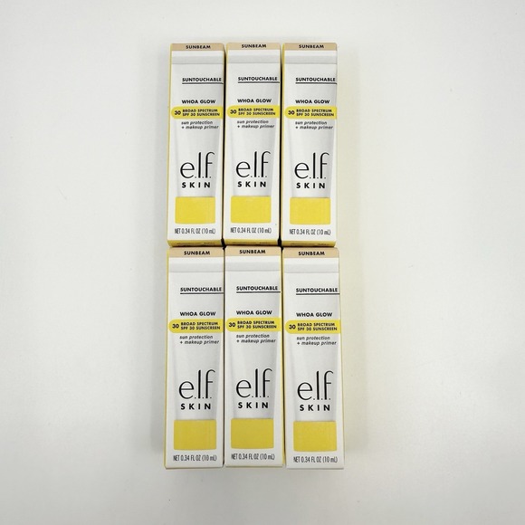 ELF Other - ELF SKIN Suntouchable! Whoa Glow SPF 30 Sun Protection Makeup Primer (LOT OF 6)